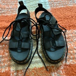 dr. marten lace up sandals size 8